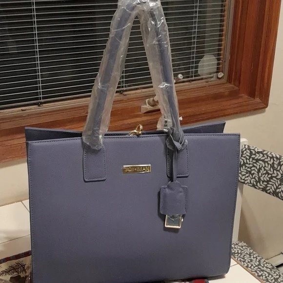 NWOT Joy & Iman periwinkle/lavender designer handbag. - Picture 1 of 13